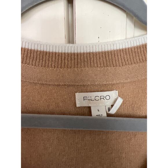 Pilcro Anthropologie size large tan cashmere sweater - Picture 3 of 5